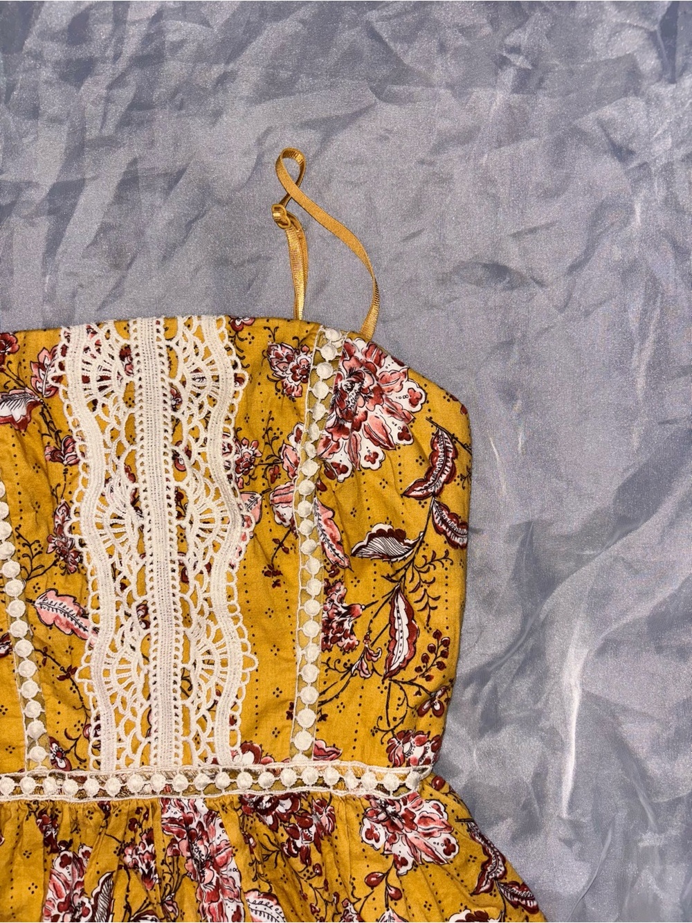Yellow floral dress